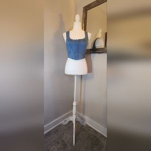 Blāshe Blue Denim Corset Top